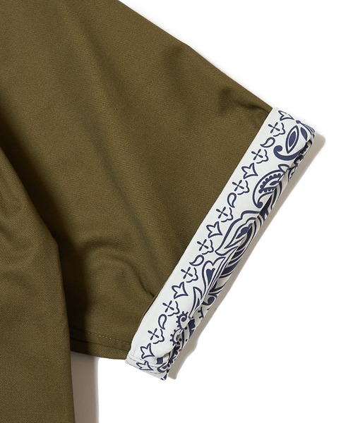 MSML(エムエスエムエル)の「BANDANA HALF ZIP SHIRT(シャツ/ブラウス・メンズ・ネイビー/モスグリーン・XL/L/M)」の17枚目の写真