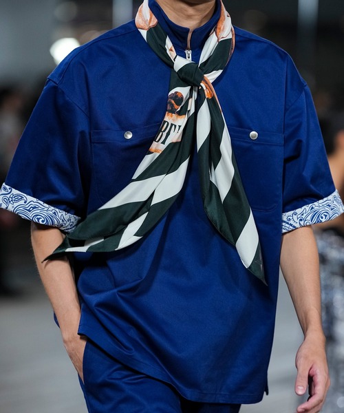 MSML(エムエスエムエル)の「BANDANA HALF ZIP SHIRT(シャツ/ブラウス・メンズ・ネイビー/モスグリーン・XL/L/M)」の11枚目の写真