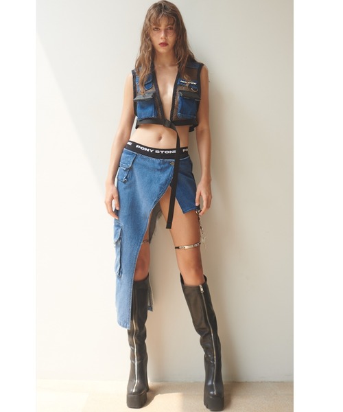 L.H.P(エルエイチピー)の「PONY STONE/ポニーストーン/KYLE(スカート・レディース・ブルー・M)」の6枚目の写真