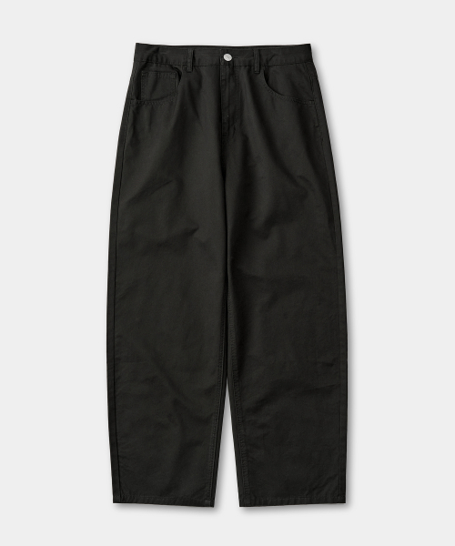 EXCONTAINER(エックスコンテナ)の「カーブドワイドコットンパンツ (ブラック)(その他パンツ・メンズ・その他・MEDIUM/LARGE/X-LARGE)」の2枚目の写真