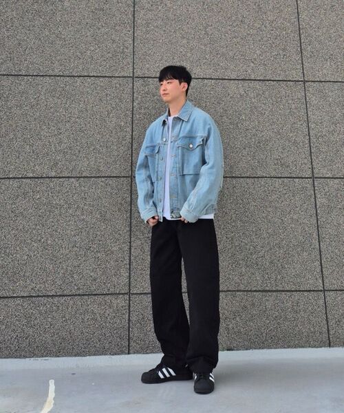 EXCONTAINER(エックスコンテナ)の「カーブドワイドコットンパンツ (ブラック)(その他パンツ・メンズ・その他・MEDIUM/LARGE/X-LARGE)」の11枚目の写真