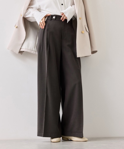 VIS(ビス)の「ツータックワイドパンツ/イージーケア(その他パンツ・レディース・ベージュ系その他/チャコールグレー・M/S)」の13枚目の写真