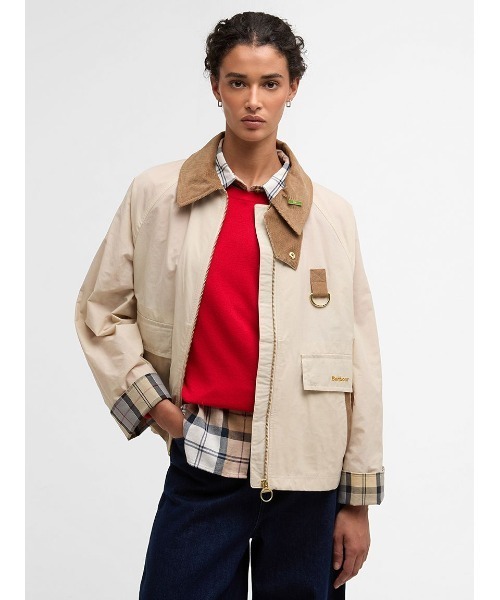 Barbour(バブアー)の「【SPEY / スペイ】 シャワープルーフジャケット(レディース)(ブルゾン・レディース・オリーブ/クリーム/ネイビー・8/10/12)」の5枚目の写真