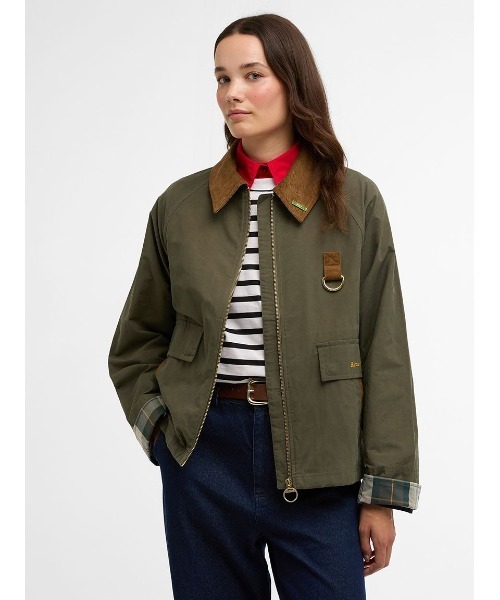 Barbour(バブアー)の「【SPEY / スペイ】 シャワープルーフジャケット(レディース)(ブルゾン・レディース・オリーブ/クリーム/ネイビー・8/10/12)」の11枚目の写真