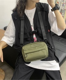 軽量 コンパクト ユニセックス ナイロンミニショルダーバッグ WO26S2BG35