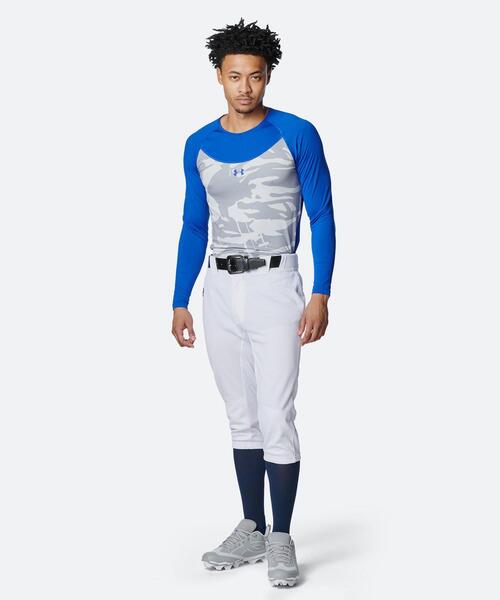 UNDER ARMOUR(アンダーアーマー)の「UAヒートギア コンフォート フィッティド ノベルティ ロングスリーブ クルーネック シャツ(ベースボール/メンズ)(Tシャツ/カットソー・メンズ・ブルー・L/S/XL/M/2XL)」の3枚目の写真