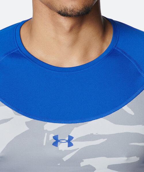 UNDER ARMOUR(アンダーアーマー)の「UAヒートギア コンフォート フィッティド ノベルティ ロングスリーブ クルーネック シャツ(ベースボール/メンズ)(Tシャツ/カットソー・メンズ・ブルー・L/S/XL/M/2XL)」の2枚目の写真