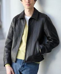 EDIFICE | ラム アンティーク レザー ジャケット(ブルゾン)