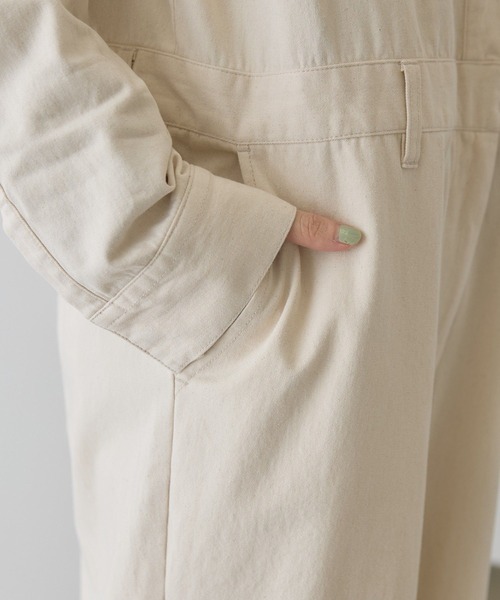 AMERICAN HOLIC(アメリカンホリック)の「デニムジャンプスーツ(つなぎ/オールインワン・レディース・ライトインディゴブルー/オフホワイト・L/M)」の19枚目の写真