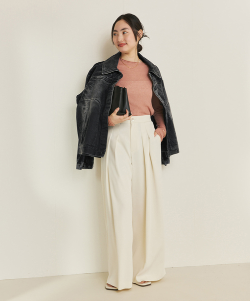 plage（プラージュ）の「Sheer Long ニット（ニット/セーター・レディース・ブラウン/ピンク系その他・FREE）」の4枚目の写真