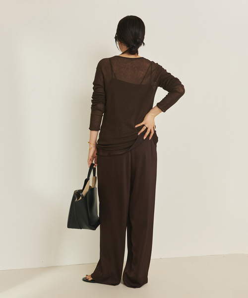 plage（プラージュ）の「Sheer Long ニット（ニット/セーター・レディース・ブラウン/ピンク系その他・FREE）」の7枚目の写真