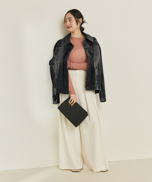 plage（プラージュ）の「Sheer Long ニット（ニット/セーター・レディース・ブラウン/ピンク系その他・FREE）」の12枚目の写真