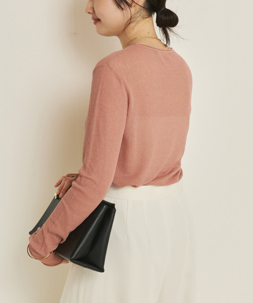 plage（プラージュ）の「Sheer Long ニット（ニット/セーター・レディース・ブラウン/ピンク系その他・FREE）」の14枚目の写真