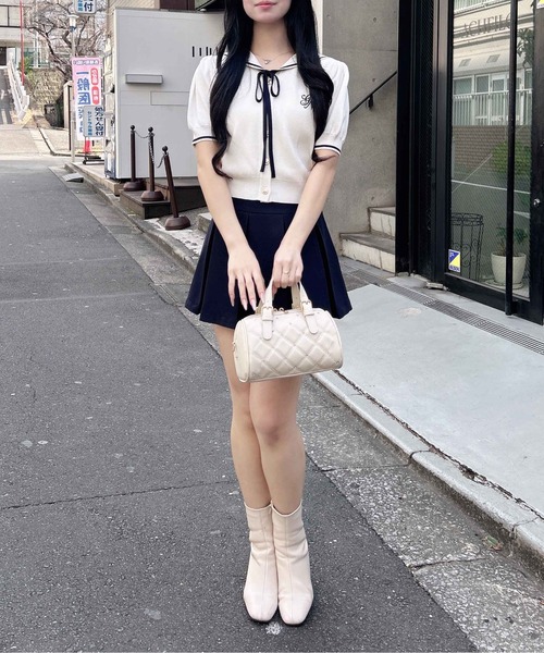 INGNI(イング)の「セーラーカラー配色ニットカーディガン(カーディガン/ボレロ・レディース・ホワイト×ネイビー/ホワイト系その他4/ネイビー系・M)」の9枚目の写真