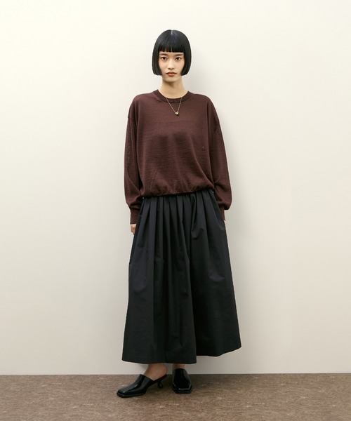 PROTAGONISTA（プロタゴニスタ）の「【PROTAGONISTA for ADAM ET ROPE'】別注 ボリュームSK（スカート・レディース・ブラック/ホワイト・FREE）」の3枚目の写真