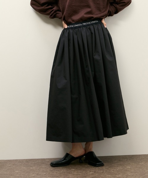 PROTAGONISTA（プロタゴニスタ）の「【PROTAGONISTA for ADAM ET ROPE'】別注 ボリュームSK（スカート・レディース・ブラック/ホワイト・FREE）」の9枚目の写真