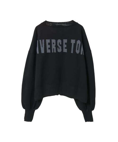 CONVERSE TOKYO(コンバーストウキョウ)の「BACK LOGO SUMMER KNIT ZIP CARDIGAN(カーディガン/ボレロ・レディース・ブラック/ブルー/グレー・FREE)」の13枚目の写真