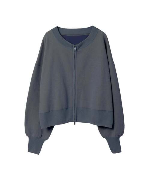 CONVERSE TOKYO(コンバーストウキョウ)の「BACK LOGO SUMMER KNIT ZIP CARDIGAN(カーディガン/ボレロ・レディース・ブラック/ブルー/グレー・FREE)」の14枚目の写真