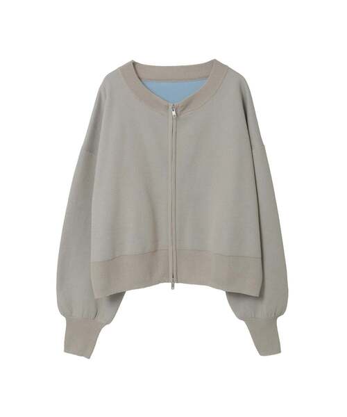 CONVERSE TOKYO(コンバーストウキョウ)の「BACK LOGO SUMMER KNIT ZIP CARDIGAN(カーディガン/ボレロ・レディース・ブラック/ブルー/グレー・FREE)」の16枚目の写真