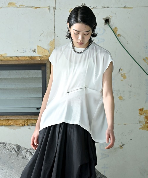 2WAYZIPトップス（Tシャツ/カットソー）｜funda mine（ファンダマイン
