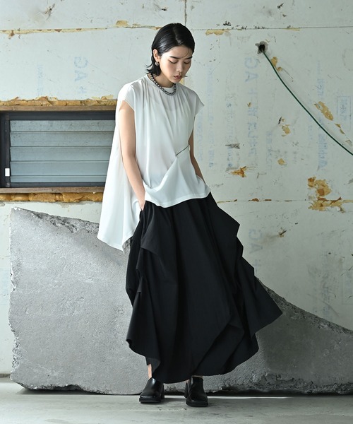 2WAYZIPトップス（Tシャツ/カットソー）｜funda mine（ファンダマイン