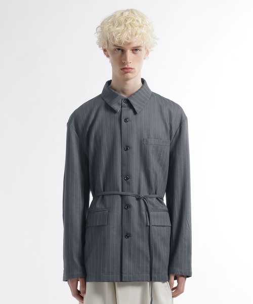 HARE(ハレ)の「ストライプジャケットシャツ(HARE)(シャツ/ブラウス・メンズ・ネイビー/グレー・FREE)」の15枚目の写真