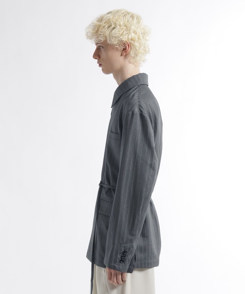 HARE(ハレ)の「ストライプジャケットシャツ(HARE)(シャツ/ブラウス・メンズ・ネイビー/グレー・FREE)」の16枚目の写真