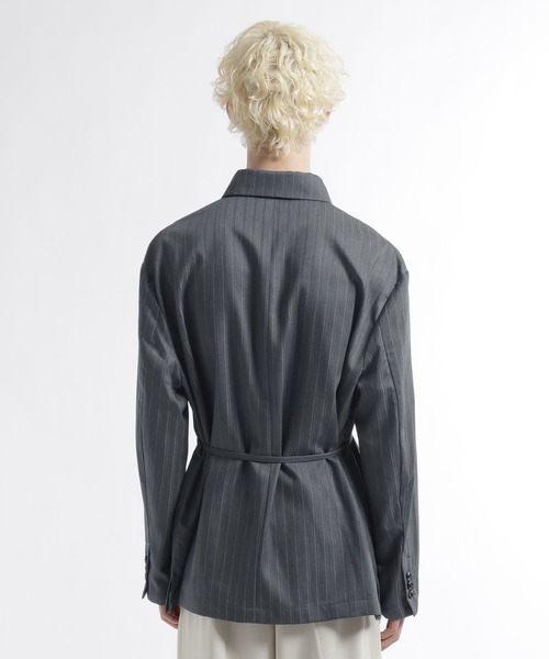 HARE(ハレ)の「ストライプジャケットシャツ(HARE)(シャツ/ブラウス・メンズ・ネイビー/グレー・FREE)」の17枚目の写真