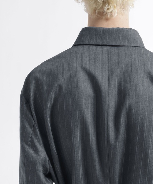 HARE(ハレ)の「ストライプジャケットシャツ(HARE)(シャツ/ブラウス・メンズ・ネイビー/グレー・FREE)」の18枚目の写真