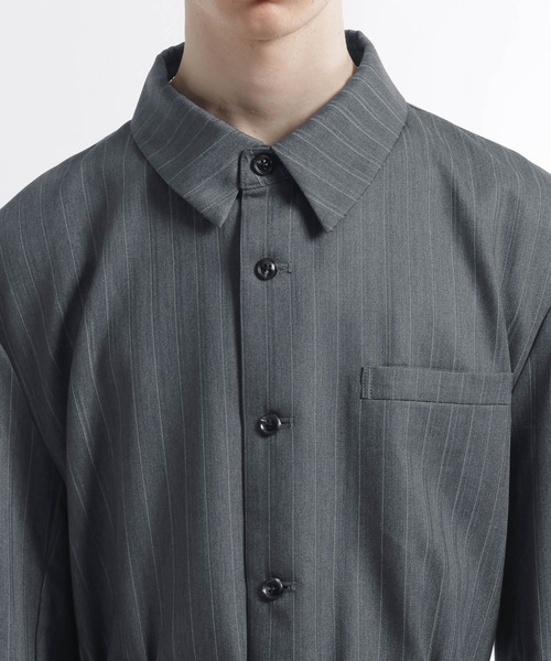 HARE(ハレ)の「ストライプジャケットシャツ(HARE)(シャツ/ブラウス・メンズ・ネイビー/グレー・FREE)」の19枚目の写真