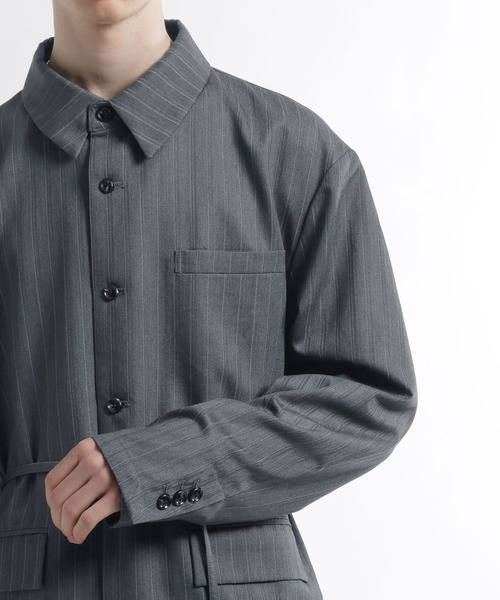 HARE(ハレ)の「ストライプジャケットシャツ(HARE)(シャツ/ブラウス・メンズ・ネイビー/グレー・FREE)」の20枚目の写真