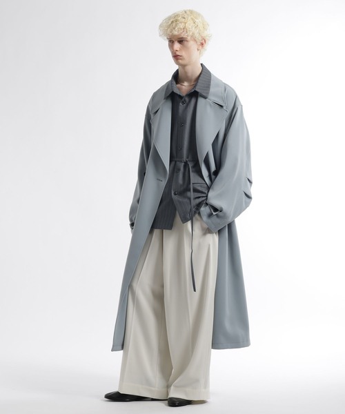 HARE(ハレ)の「ストライプジャケットシャツ(HARE)(シャツ/ブラウス・メンズ・ネイビー/グレー・FREE)」の4枚目の写真