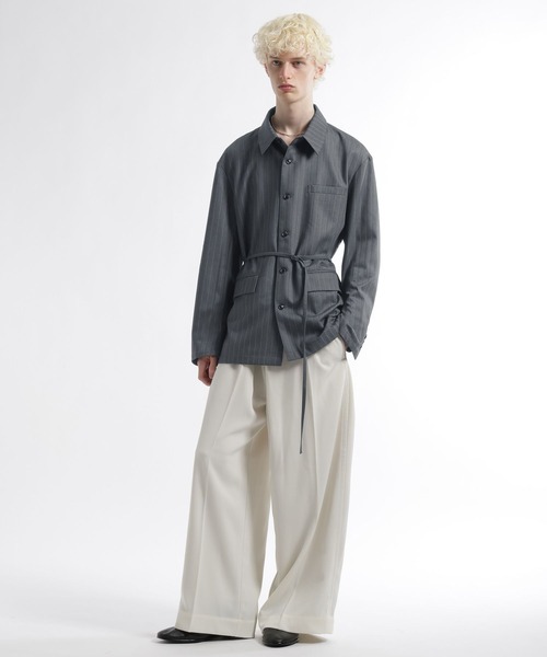 HARE(ハレ)の「ストライプジャケットシャツ(HARE)(シャツ/ブラウス・メンズ・ネイビー/グレー・FREE)」の7枚目の写真