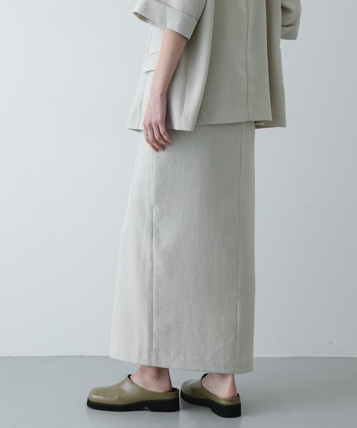 SENSE OF PLACE by URBAN RESEARCH(センスオブプレイスバイアーバンリサーチ)の「『一部WEB限定』『UR TECH DRYLUXE』リネンライクスリットタイトスカート(スカート・レディース・ベージュ/ブラック/ライトベージュ/チャコールグレー・X-SMALL/SMALL/MEDIUM/LARGE/TALL)」の22枚目の写真