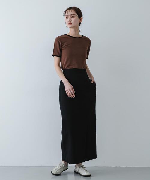 SENSE OF PLACE by URBAN RESEARCH(センスオブプレイスバイアーバンリサーチ)の「『一部WEB限定』『UR TECH DRYLUXE』リネンライクスリットタイトスカート(スカート・レディース・ベージュ/ブラック/ライトベージュ/チャコールグレー・X-SMALL/SMALL/MEDIUM/LARGE/TALL)」の16枚目の写真