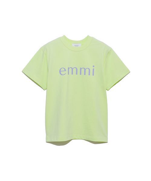 emmi(エミ)の「【ONLINE限定カラーあり】eco emmiロゴTシャツ/UVカット(Tシャツ/カットソー・レディース・ホワイト/ライトブルー/ベージュ/グレー/ピンク/ライム/イエロー/ダークネイビー・F)」の4枚目の写真