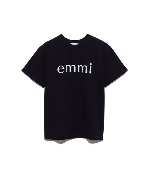 emmi(エミ)の「【ONLINE限定カラーあり】eco emmiロゴTシャツ/UVカット(Tシャツ/カットソー・レディース・ホワイト/ライトブルー/ベージュ/グレー/ピンク/ライム/イエロー/ダークネイビー・F)」の6枚目の写真