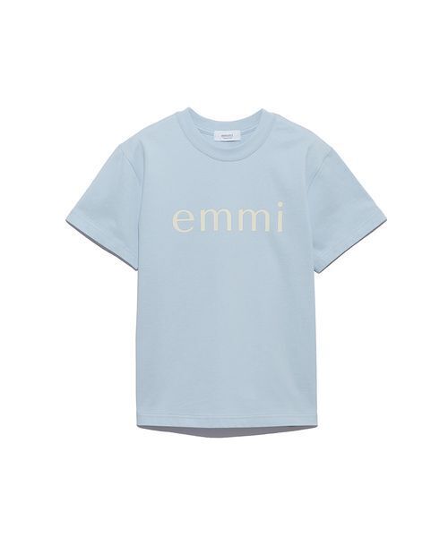 emmi(エミ)の「【ONLINE限定カラーあり】eco emmiロゴTシャツ/UVカット(Tシャツ/カットソー・レディース・ホワイト/ライトブルー/ベージュ/グレー/ピンク/ライム/イエロー/ダークネイビー・F)」の5枚目の写真