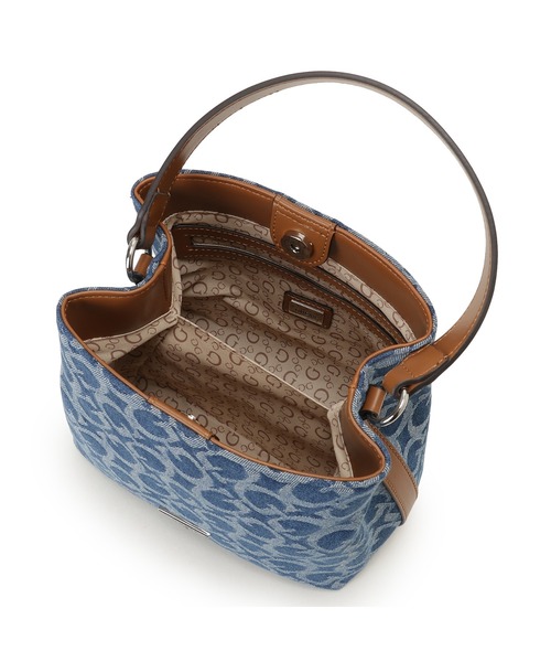 Guess(ゲス)の「WELLS Crossbody Bucket ショルダーバッグ バケットバッグ(ショルダーバッグ・レディース・インディゴブルー・ONE SIZE)」の6枚目の写真