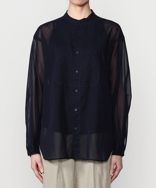 ORCIVAL（オーシバル）の「ORCIVAL | コットンボイル バンドカラーシャツ WOMEN（シャツ/ブラウス・レディース・サックスブルー/ピンク系その他/オフホワイト/ネイビー・1）」の11枚目の写真