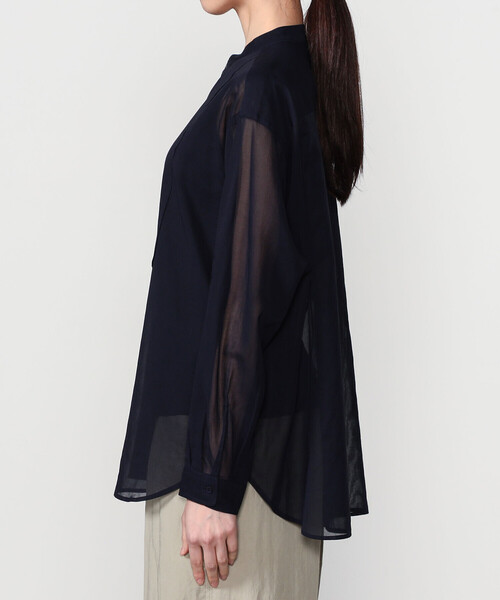 ORCIVAL（オーシバル）の「ORCIVAL | コットンボイル バンドカラーシャツ WOMEN（シャツ/ブラウス・レディース・サックスブルー/ピンク系その他/オフホワイト/ネイビー・1）」の12枚目の写真