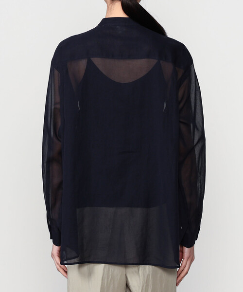 ORCIVAL（オーシバル）の「ORCIVAL | コットンボイル バンドカラーシャツ WOMEN（シャツ/ブラウス・レディース・サックスブルー/ピンク系その他/オフホワイト/ネイビー・1）」の13枚目の写真