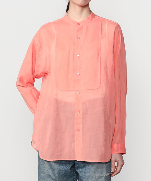 ORCIVAL（オーシバル）の「ORCIVAL | コットンボイル バンドカラーシャツ WOMEN（シャツ/ブラウス・レディース・サックスブルー/ピンク系その他/オフホワイト/ネイビー・1）」の15枚目の写真