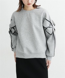 nissen | 袖リボン配色ダンボールトップス(Tシャツ/カットソー)