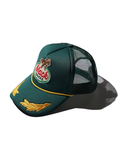 C.E.L.STORE（セルストア）の「MACK TRUCKS / マック トラックス GOLD LEAF 5PANEL CAP 金刺しゅう ワンポイント トラッカーキャップ（キャップ・メンズ・グリーン・FREE）」の3枚目の写真