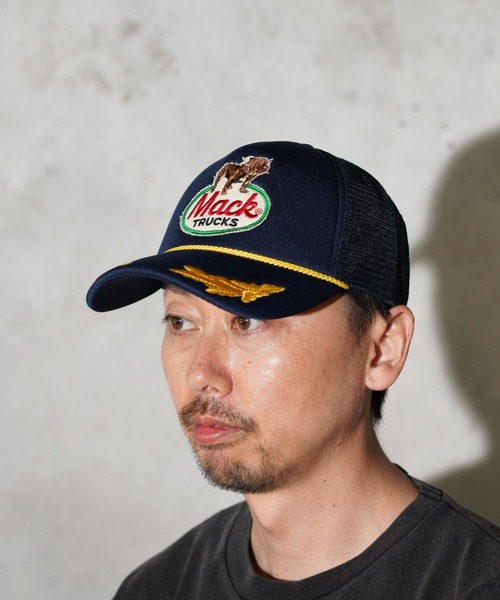 C.E.L.STORE(セルストア)の「MACK TRUCKS / マック トラックス GOLD LEAF 5PANEL CAP 金刺しゅう ワンポイント トラッカーキャップ(キャップ・メンズ・グリーン/ネイビー・FREE)」の15枚目の写真