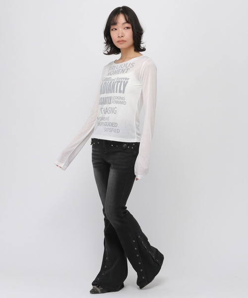 3.3 Field Trip (3.3フィールドトリップ)の「3.3 Field Trip/シアーロゴロングスリーブ(Tシャツ/カットソー・レディース・ブラック/ホワイト/ブルー・FREE)」の19枚目の写真