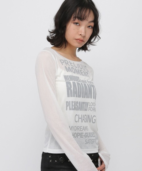 3.3 Field Trip (3.3フィールドトリップ)の「3.3 Field Trip/シアーロゴロングスリーブ(Tシャツ/カットソー・レディース・ブラック/ホワイト/ブルー・FREE)」の21枚目の写真