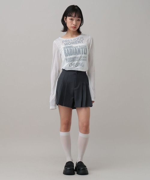 3.3 Field Trip （3.3フィールドトリップ）の「3.3 Field Trip／シアーロゴロングスリーブ（Tシャツ/カットソー・レディース・ブラック/ホワイト/ブルー・FREE）」の18枚目の写真