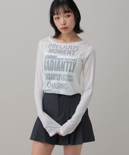 3.3 Field Trip （3.3フィールドトリップ）の「3.3 Field Trip／シアーロゴロングスリーブ（Tシャツ/カットソー・レディース・ブラック/ホワイト/ブルー・FREE）」の20枚目の写真